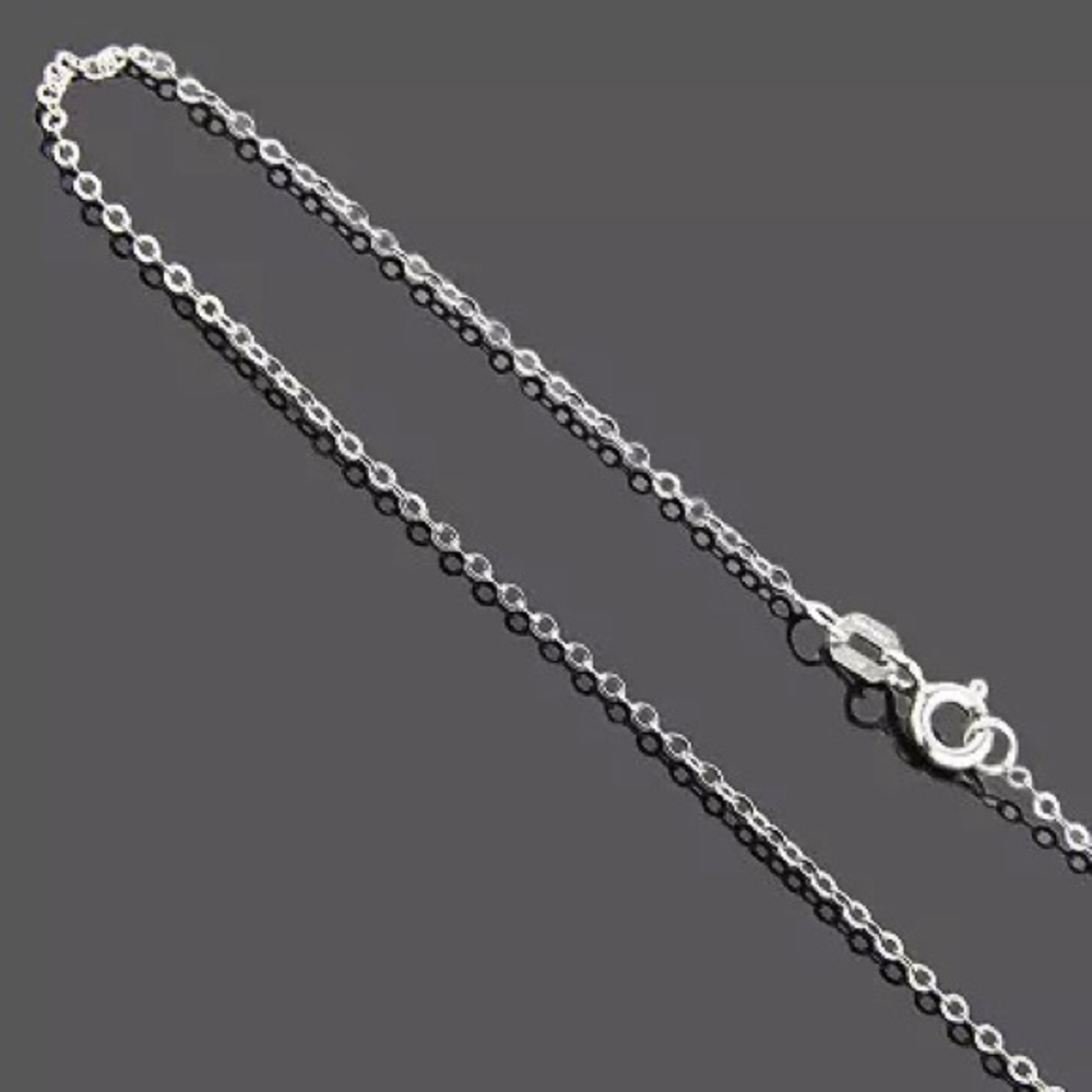 Ladies’ 925 Sterling Silver 16 Inches Cable Chain in 1mm